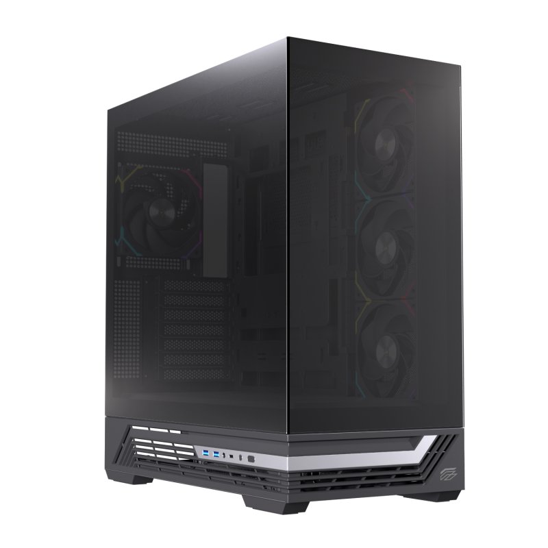 Detalle 2 de Einarex PRISMA S800 RGB Black: torre ATX con cristal templado espejo y iluminación RGB