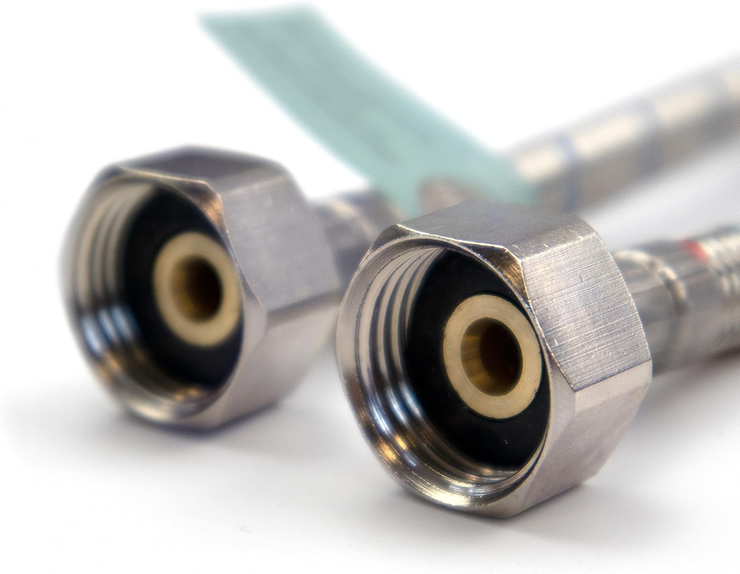 Thumbnail 4 de Xcel Home™ 2 x 10mm (M10) x 1/2" BSP 100mm Long Flexible Tap Connector Pipes