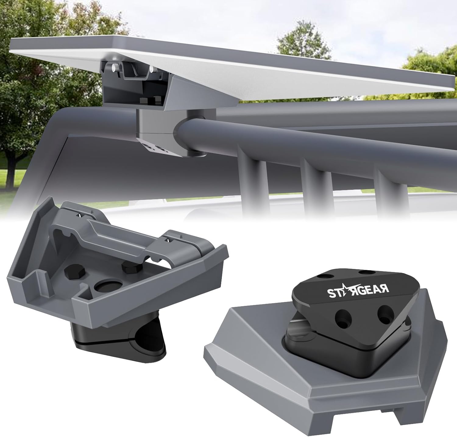 Detalle de STARGEAR Starlink Mini Mount (Anti-Theft Tube Clamp) for Round Rails 7/8 in, 1 in, and 1.25 in
