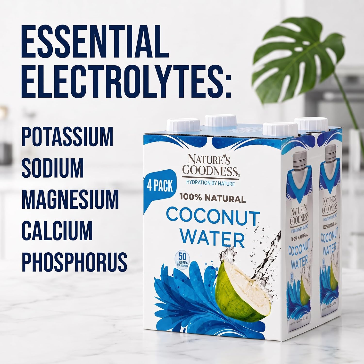 Thumbnail 5 de Nature's Goodness Coconut Water, No Added Sugar, No Pulp, 4-Pack