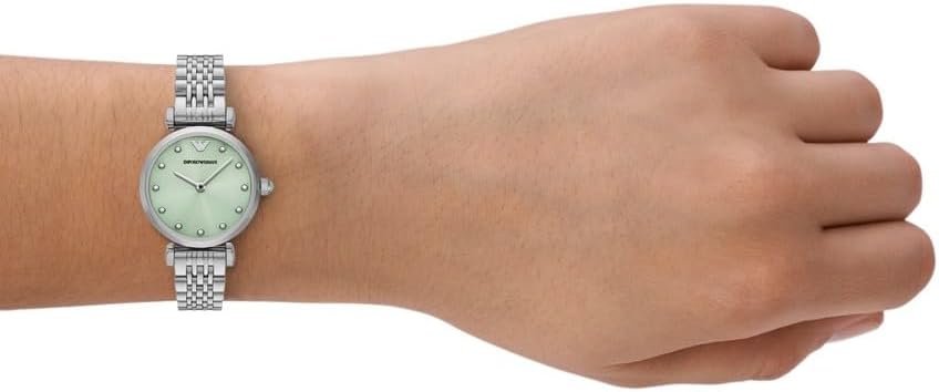 Thumbnail 1 de Emporio Armani Armbanduhr mit grünem Zifferblatt, 28-mm-Gehäuse und analoge Anzeige