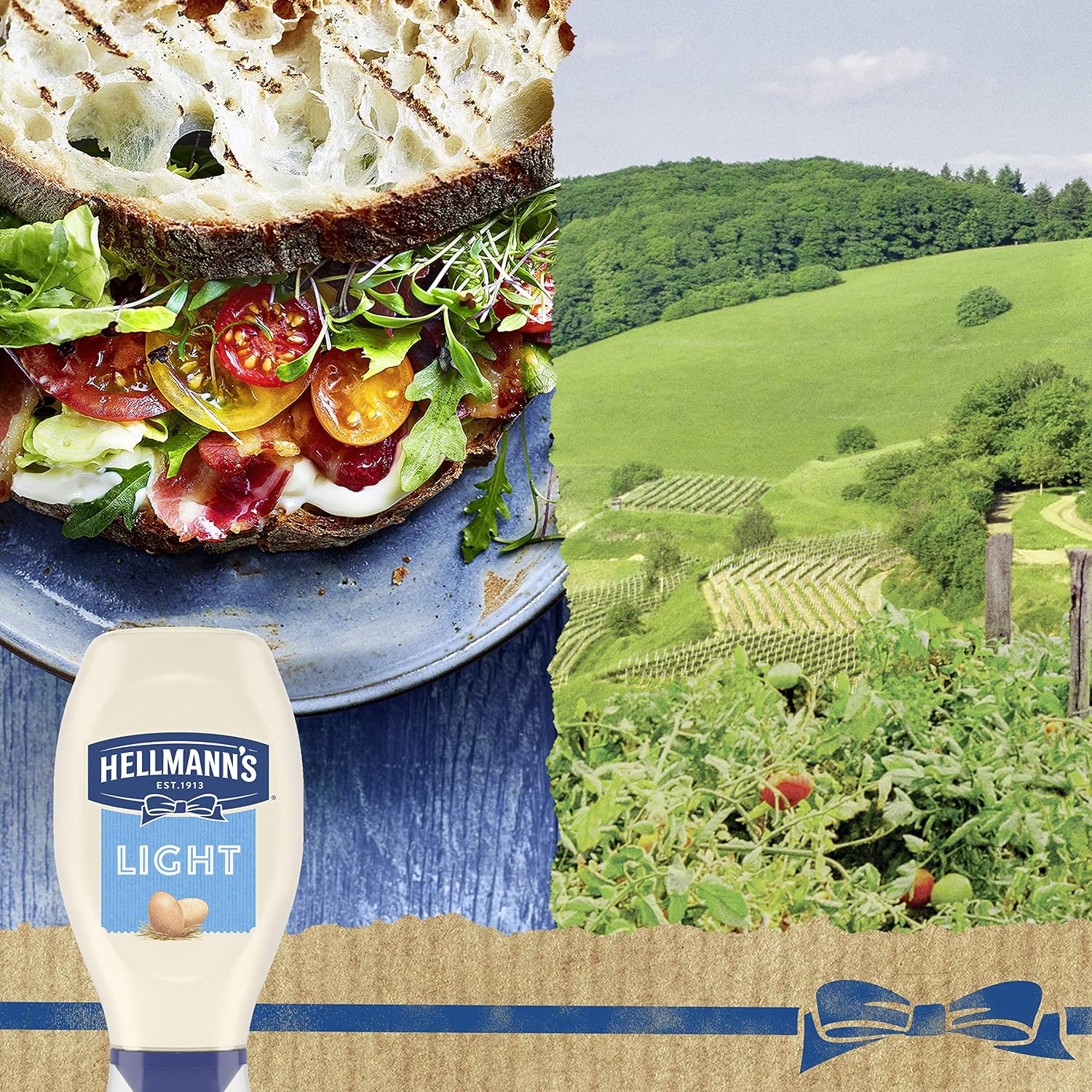 Detalle 2 de Hellmann's 10048001005942 Light Mayonnaise, 20 oz Squeeze, 3-Pack
