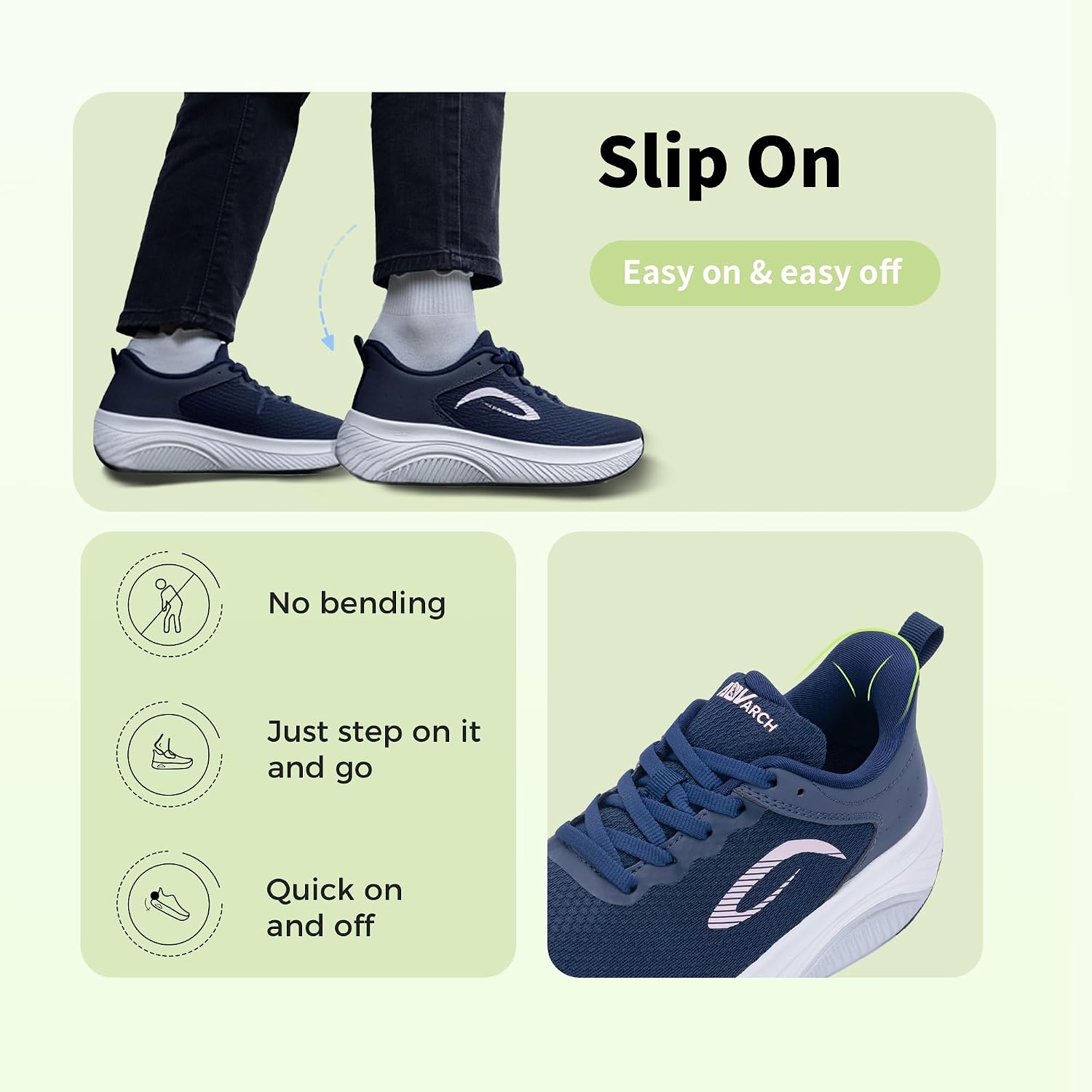 Detalle de W WINBET Walking Shoes, Wide Toe Box