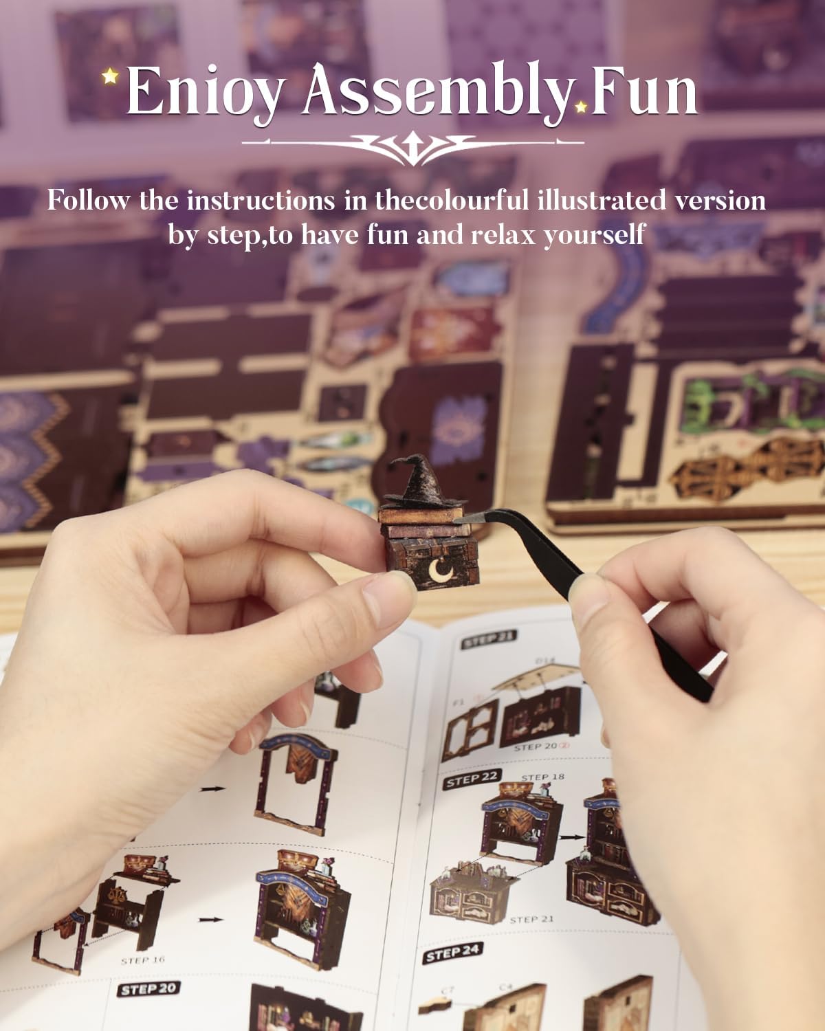 Thumbnail 5 de Cutefun The Astrology Bookshop – kit Book Nook DIY adulte avec lumière LED