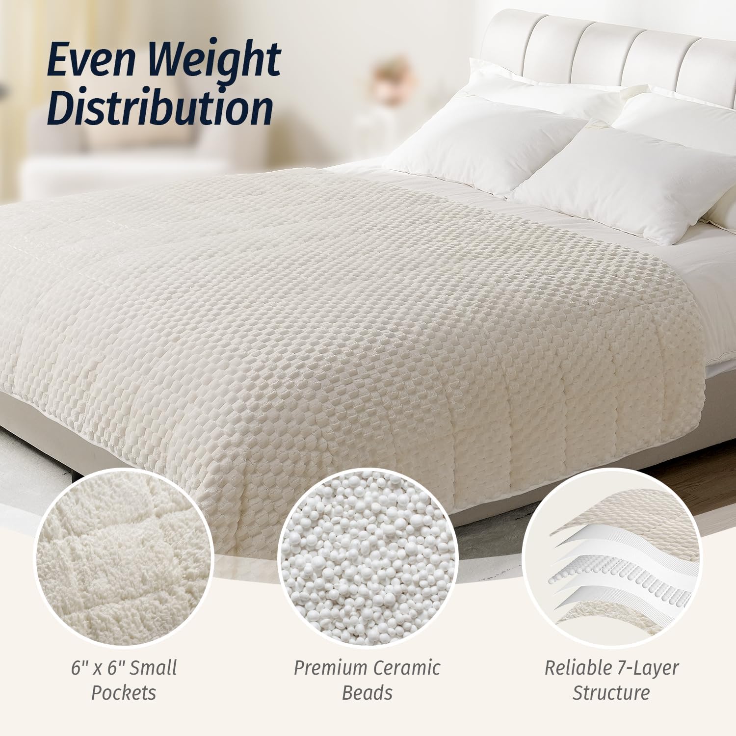 Thumbnail 3 de Wemore Fleece Weighted Blanket 15 lbs
