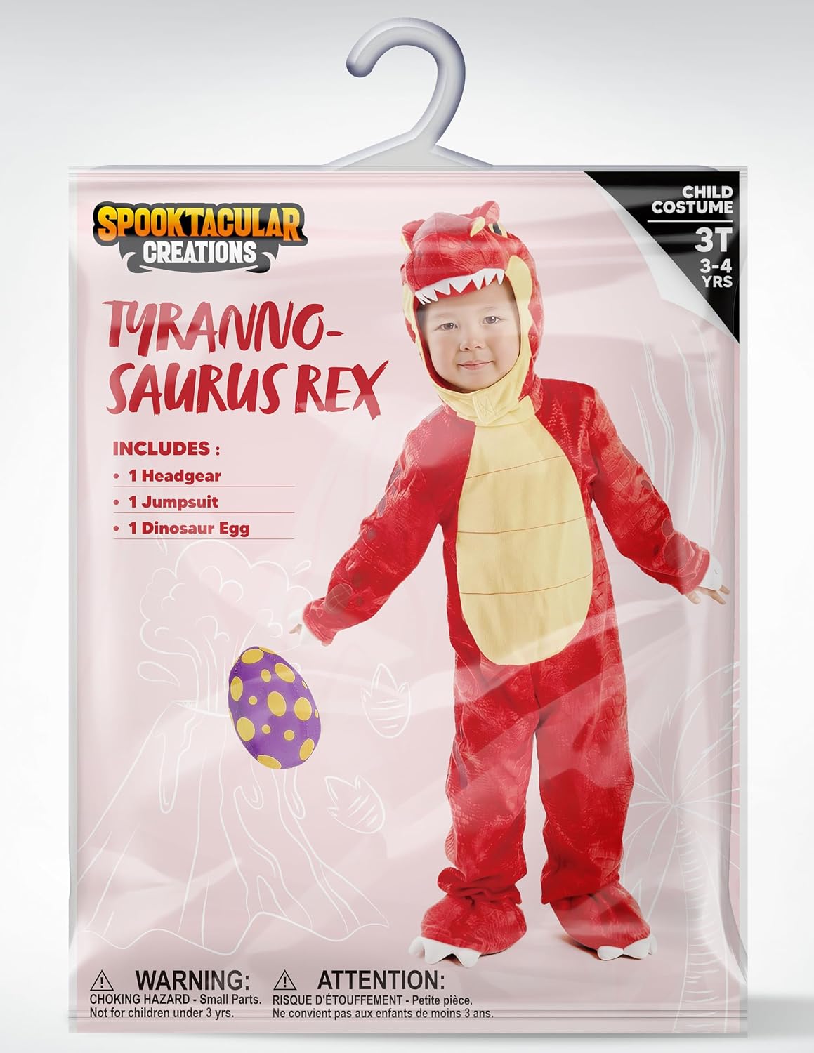 Detalle de Spooktacular Creations Kids' Dinosaur Costume, Polyester