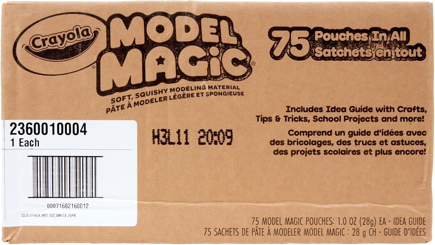 Thumbnail 5 de Crayola Model Magic White (75ct) air-dry modeling clay pouches for kids & classroom spring crafts