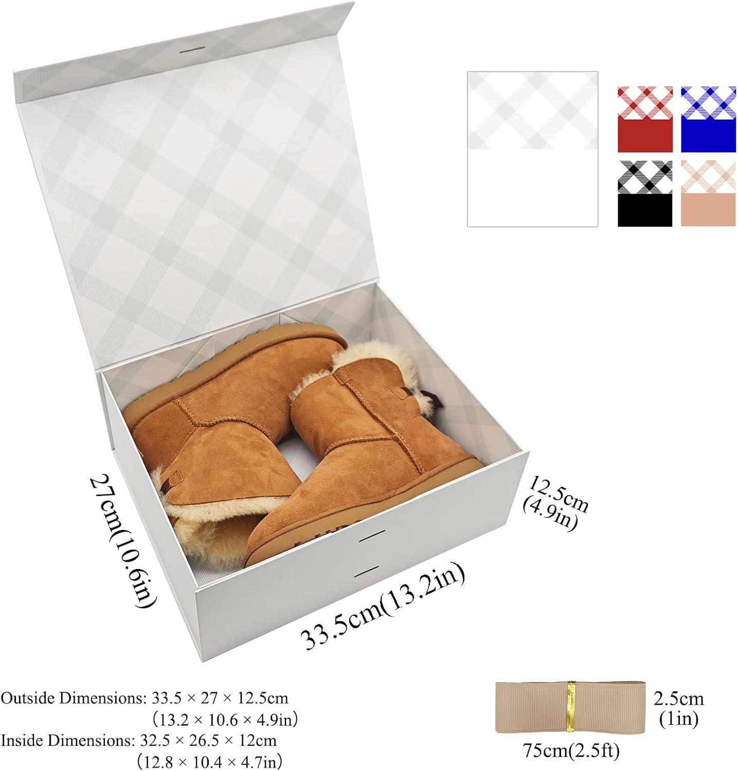 Thumbnail 1 de Tekhoho Scatola Regalo Bianco 33,5×27×12,5 cm
