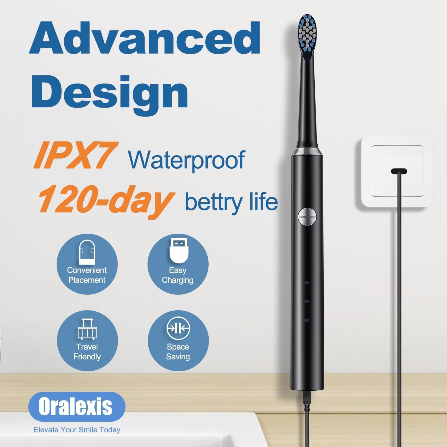 Detalle 2 de ORALEXIS Electric Toothbrush 40,000 VPM 🪥