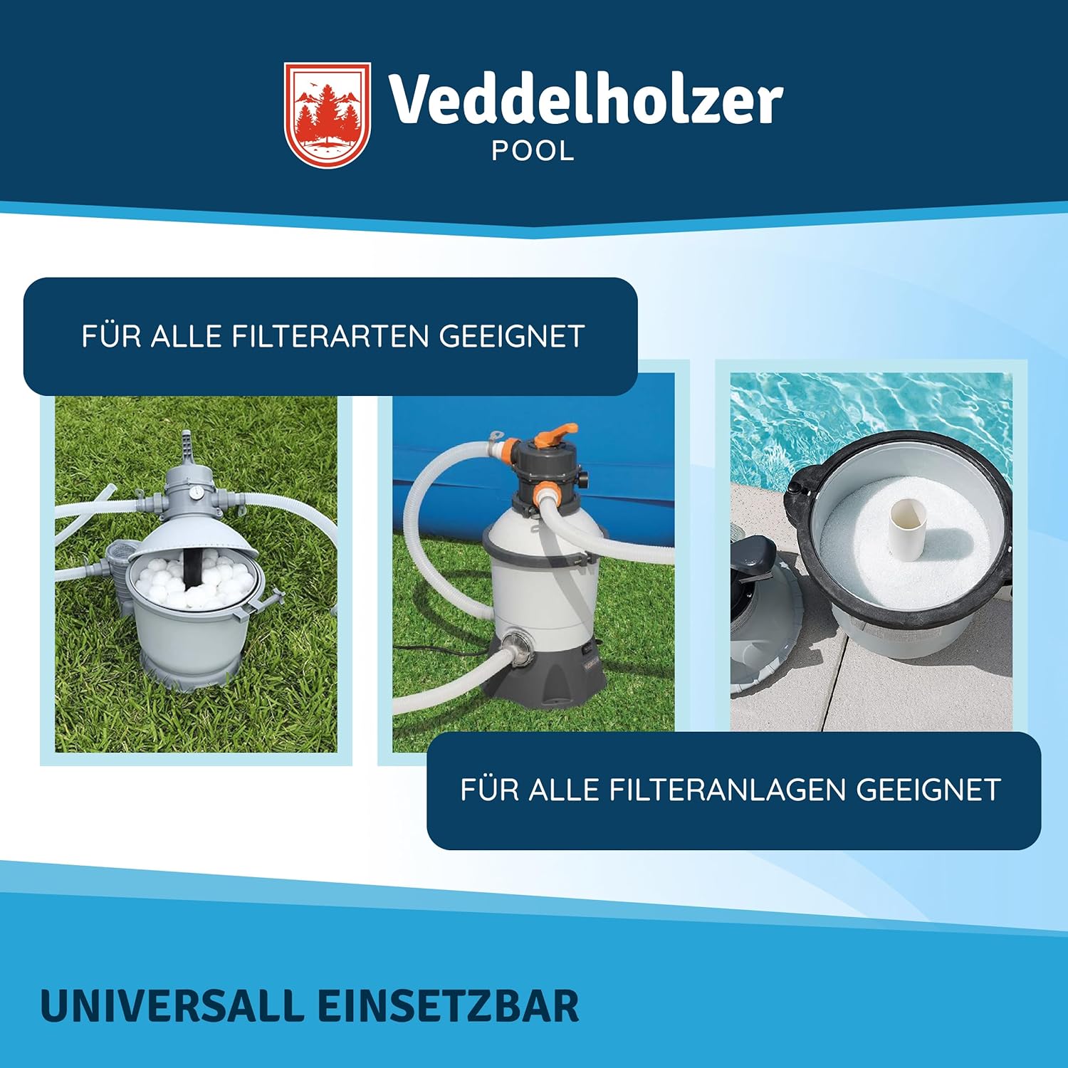 Thumbnail 2 de Veddelholzer Poolklar 0,5 L – Trübungsentferner für Pool, Whirlpool, Planschbecken & Eisbäder