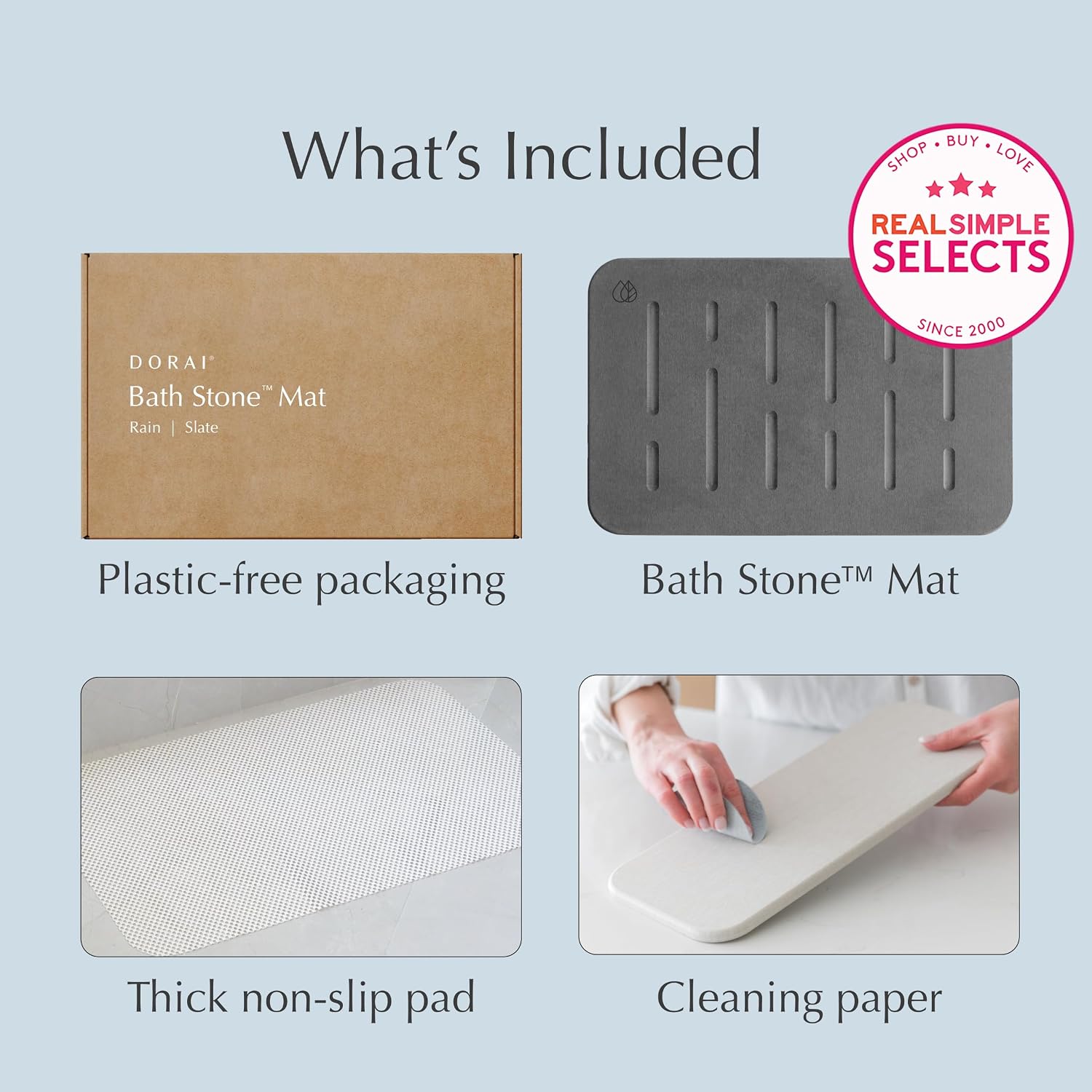 Thumbnail 6 de Dorai Home Bath Stone Mat 23.6"x15.4" 2-Pack