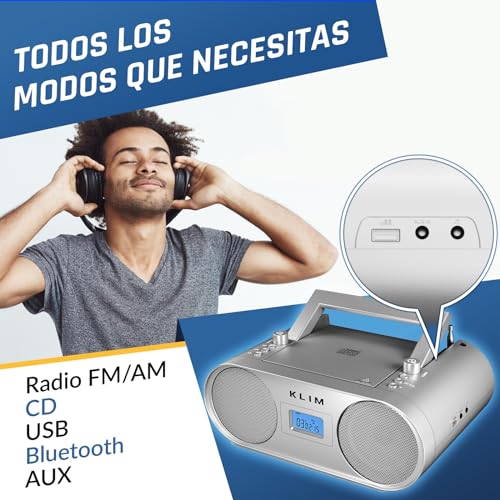 Detalle de KLIM Boombox B4 poste radio CD portable