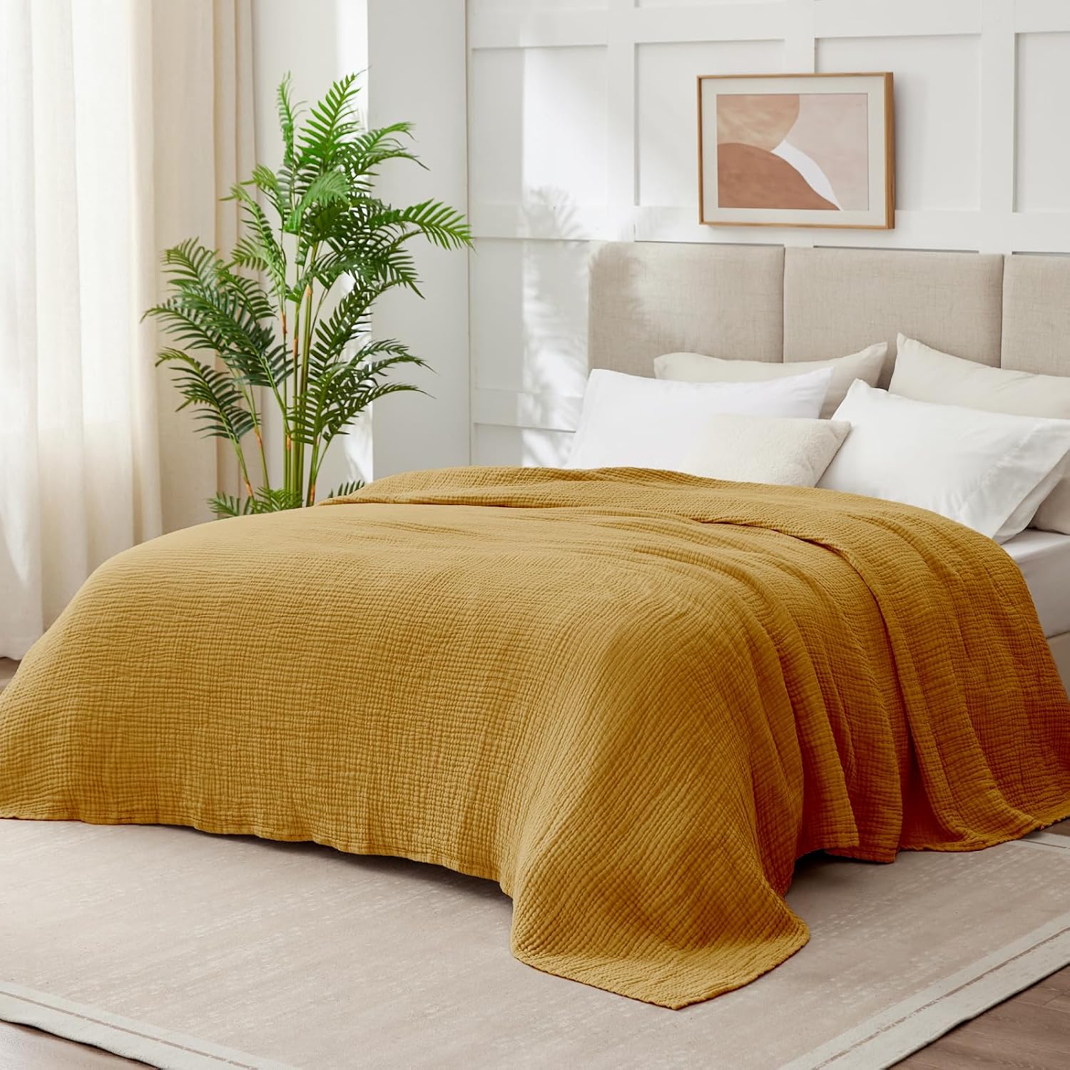 Detalle 2 de Cotton Muslin Blanket, 6-Layer
