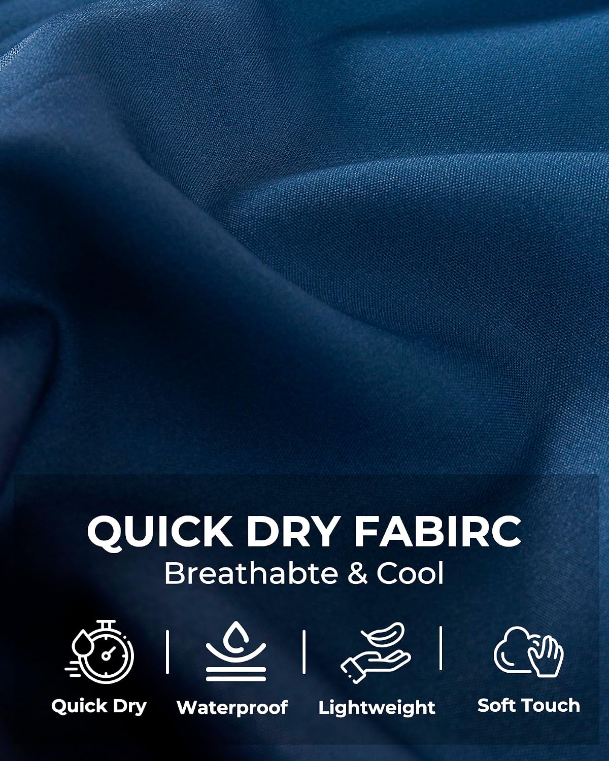 Detalle de FreSprtti Men's 2-in-1 Swim Trunks with Quick-Dry Fabric and Deep Pockets