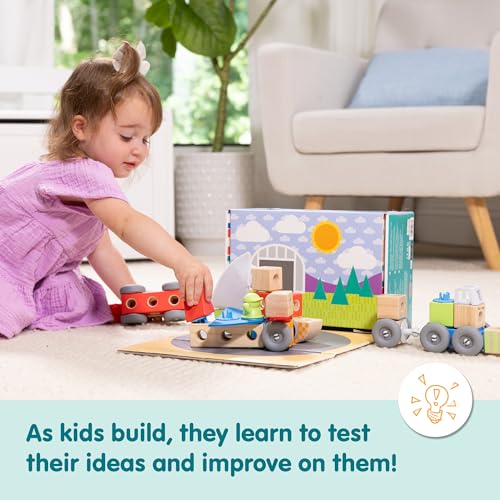 Thumbnail 3 de Melissa & Doug Blockables Snap And Play – Vehicles: 54 Wooden Building Blocks for Creative Play