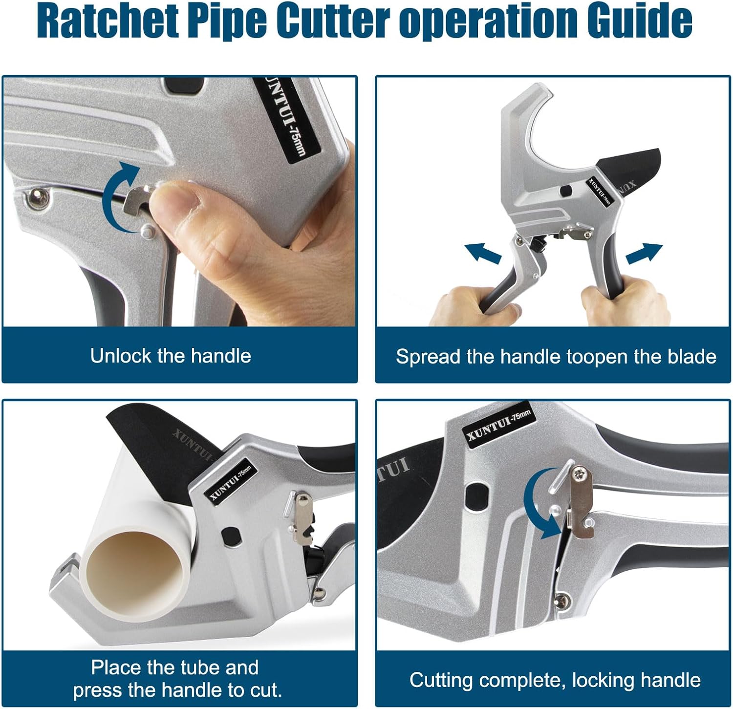 Thumbnail 6 de Professional PVC Pipe Cutter 2.5 inch (75mm) 📏