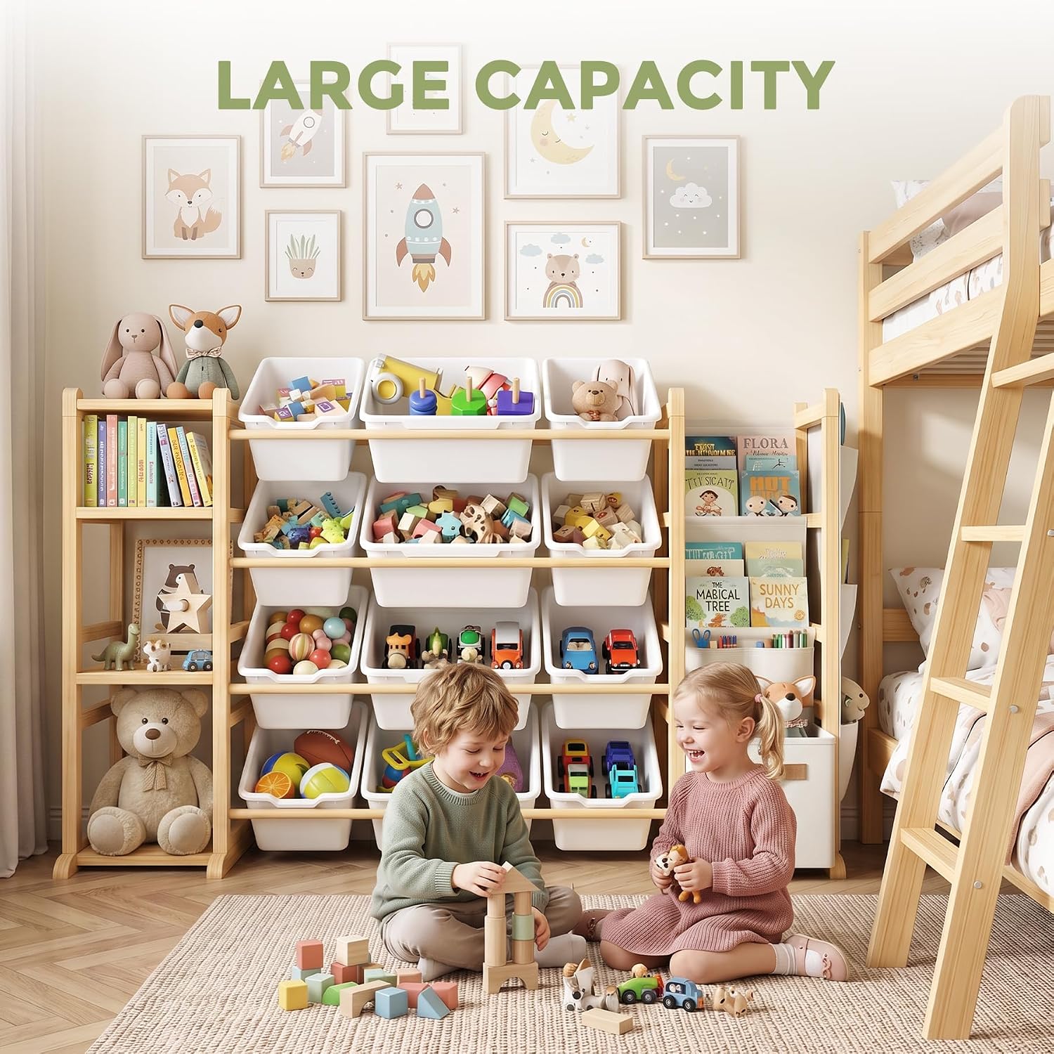 Detalle de Toy Storage Organizer with 12 Bins