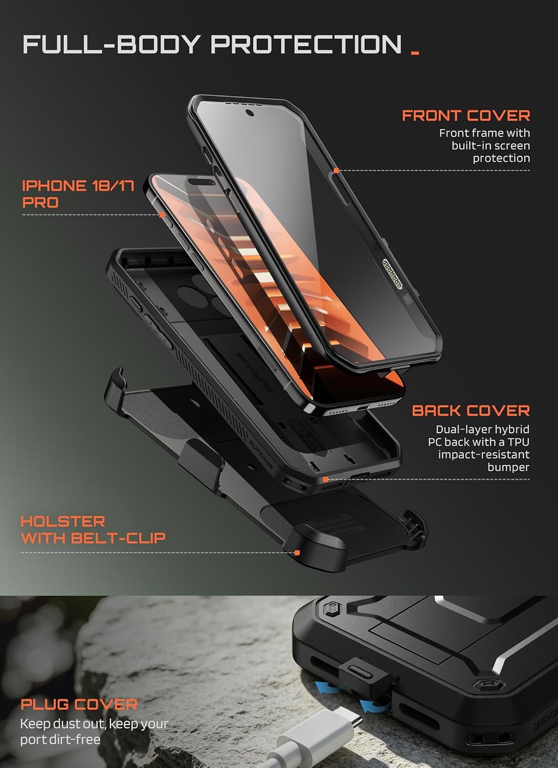 Thumbnail 5 de SUPCASE iPhone Case, Unicorn Beetle Pro
