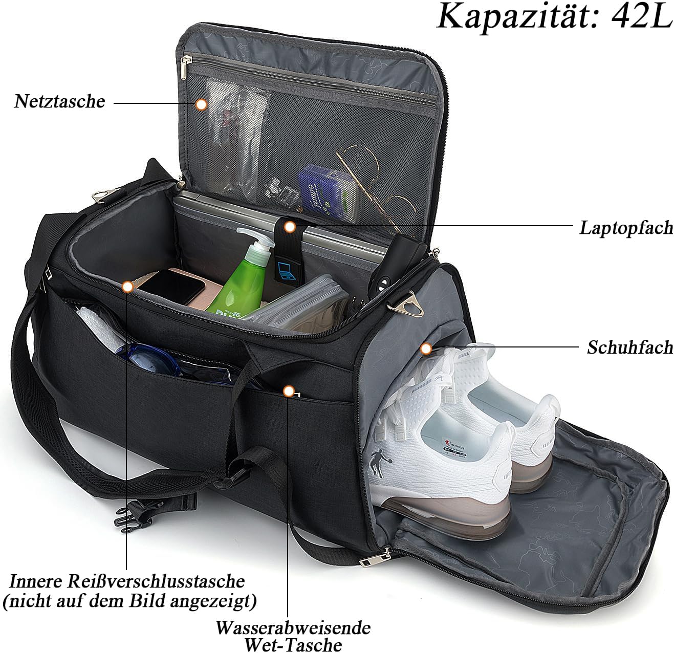 Thumbnail 1 de Sports Duffle Bag 42L with Shoe Compartment