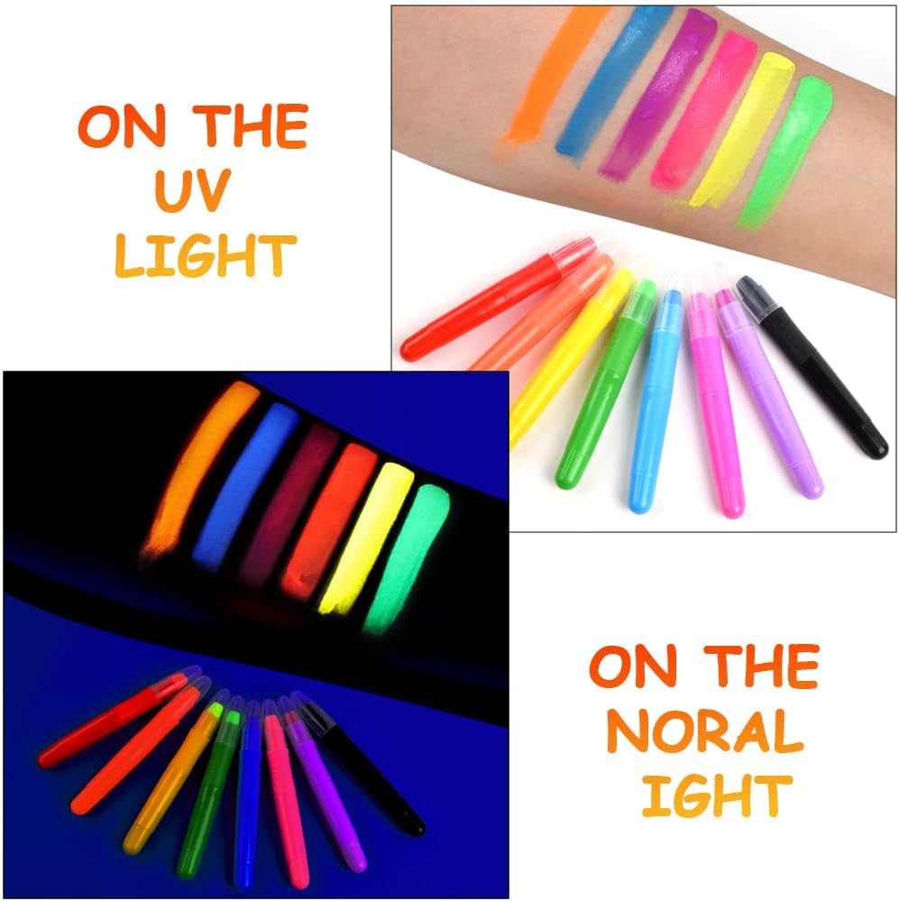 Thumbnail 3 de URAQT Body Paint Neon 8 colori trucco 🎨