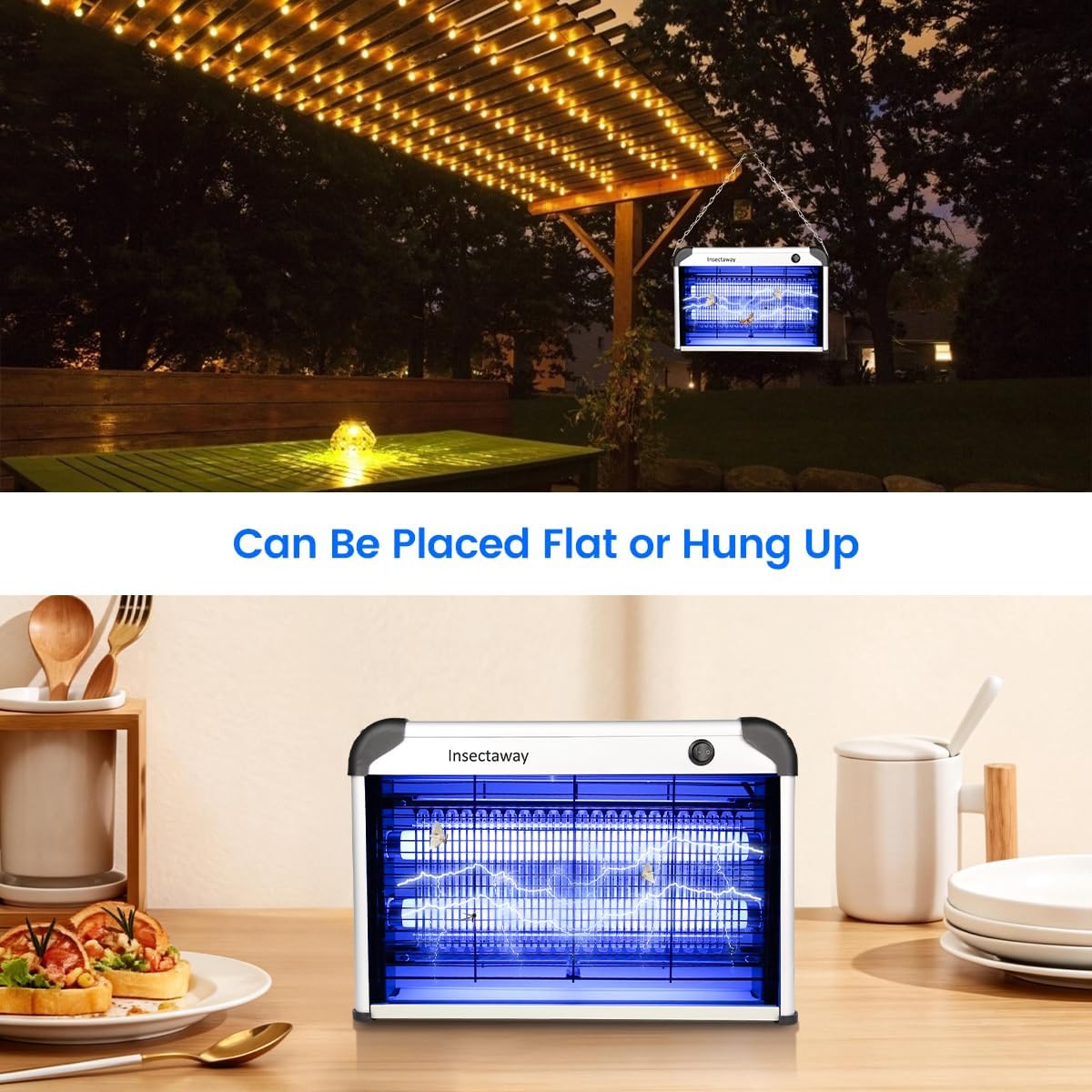 Thumbnail 6 de Fly Killer Bug Zapper - 2400V, 20W UV Insect Killer Lamp (2-Pack) for Indoor Use
