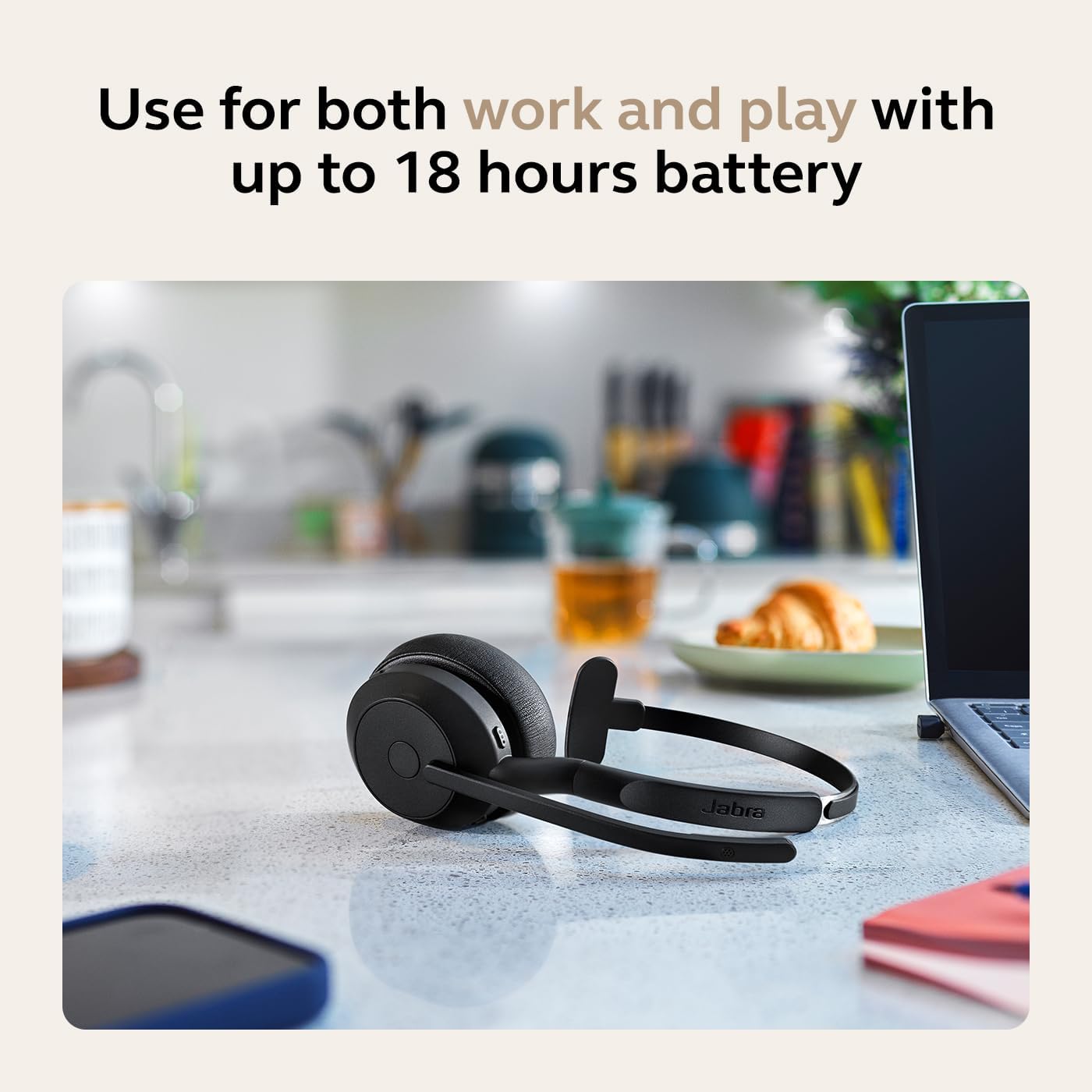 Detalle 1 de Jabra Evolve2 55 Mono Wireless Headset