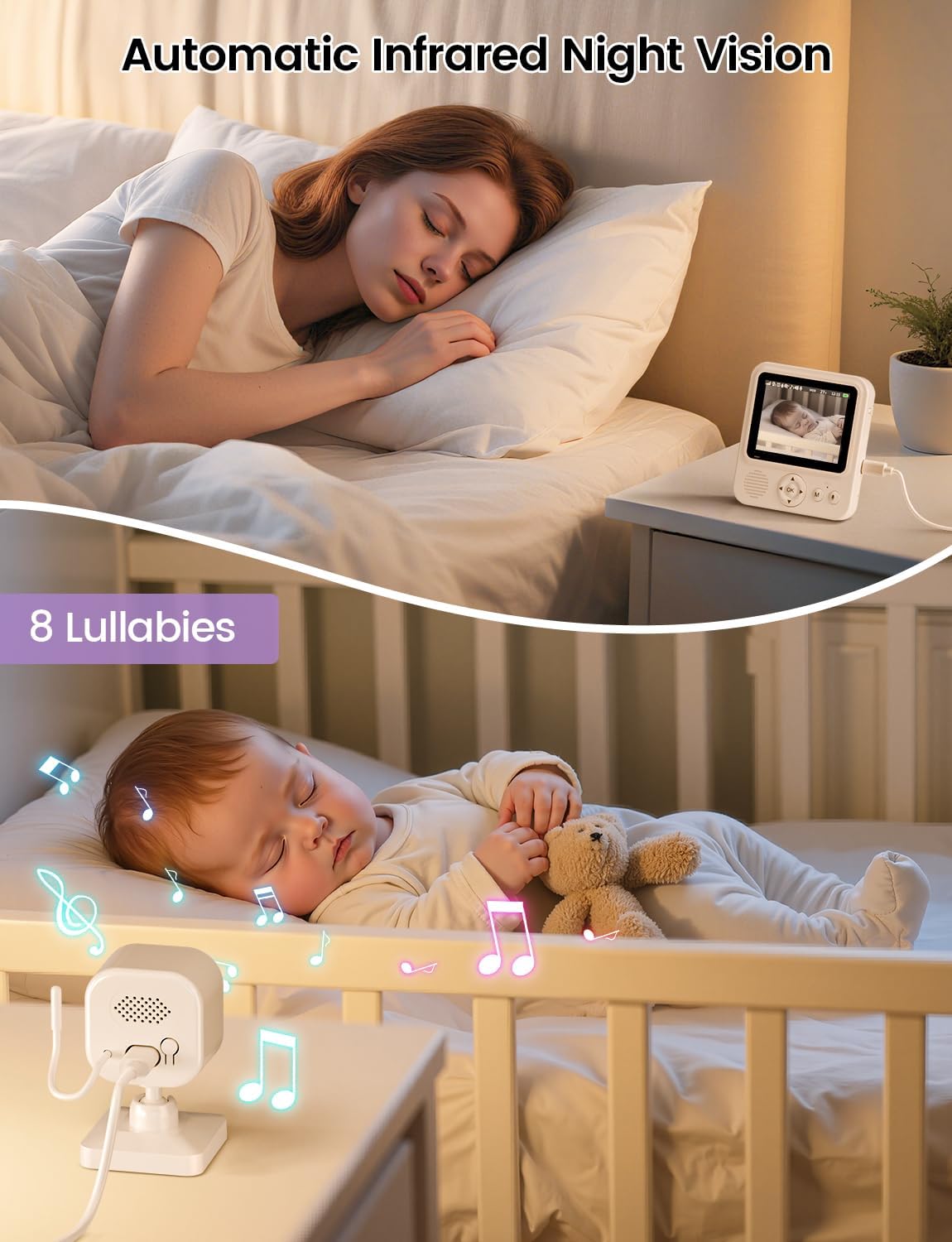 Thumbnail 6 de Baby Monitor with Camera and Audio 300m Range