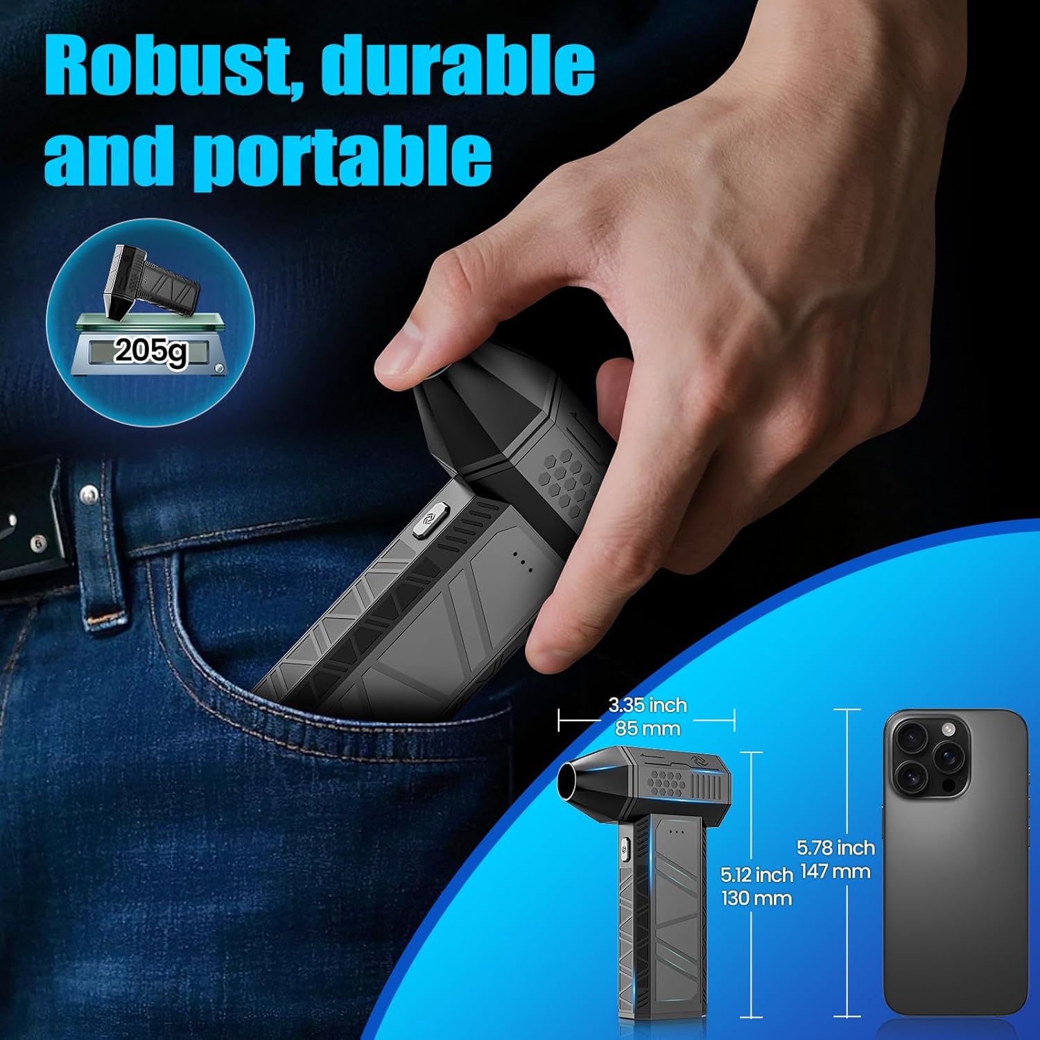Thumbnail 2 de Air Duster 130000RPM Portable 3‑Gear