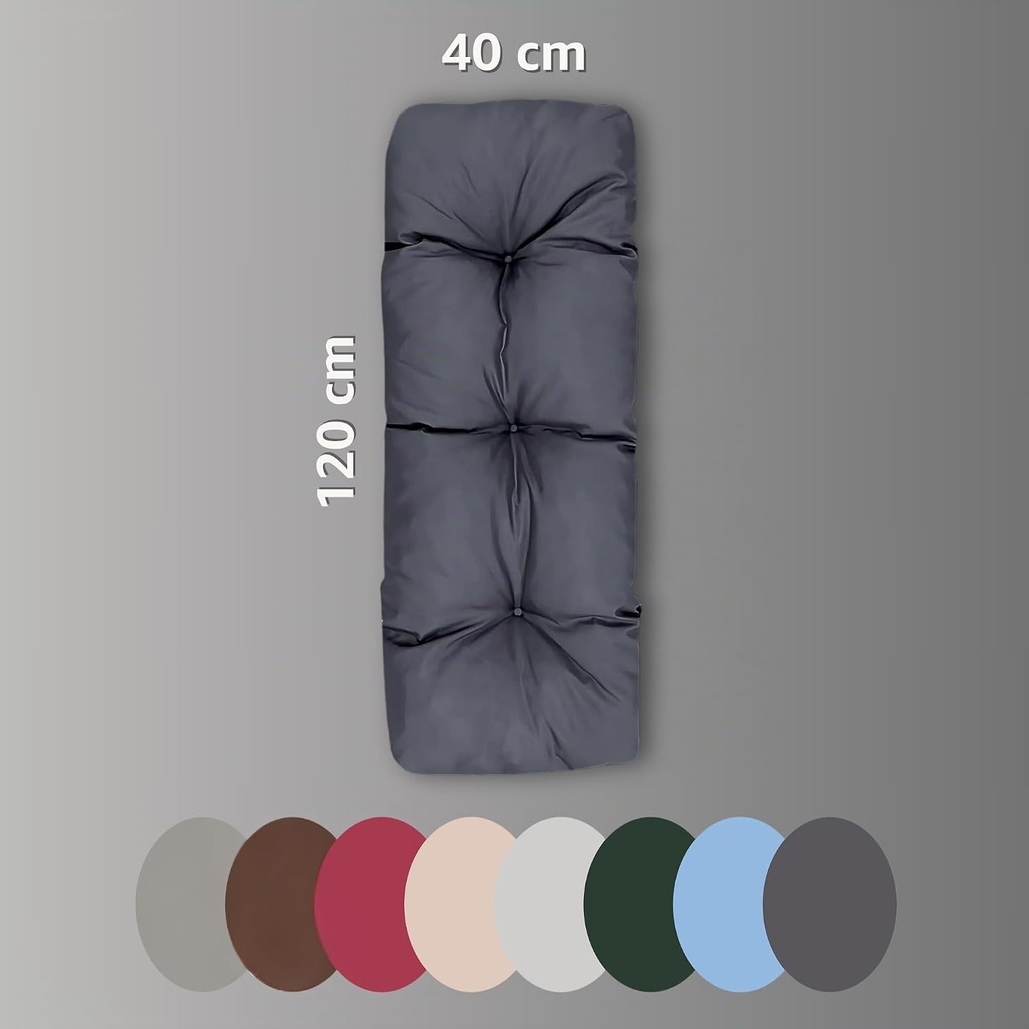 Detalle 2 de Amazinggirl rugkussen voor palletmeubelen 120 x 40 cm, bordeaux polyester