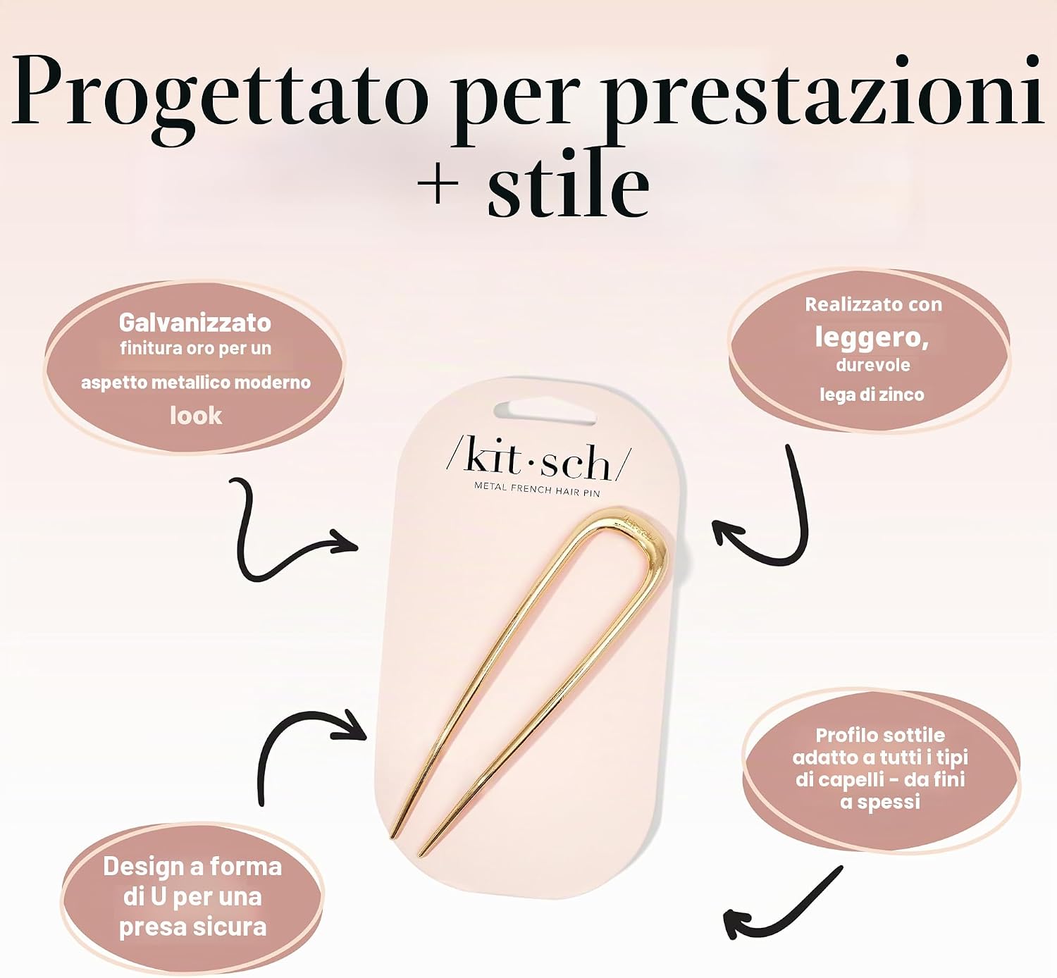 Thumbnail 3 de Kitsch Fermaglio Francese Capelli
