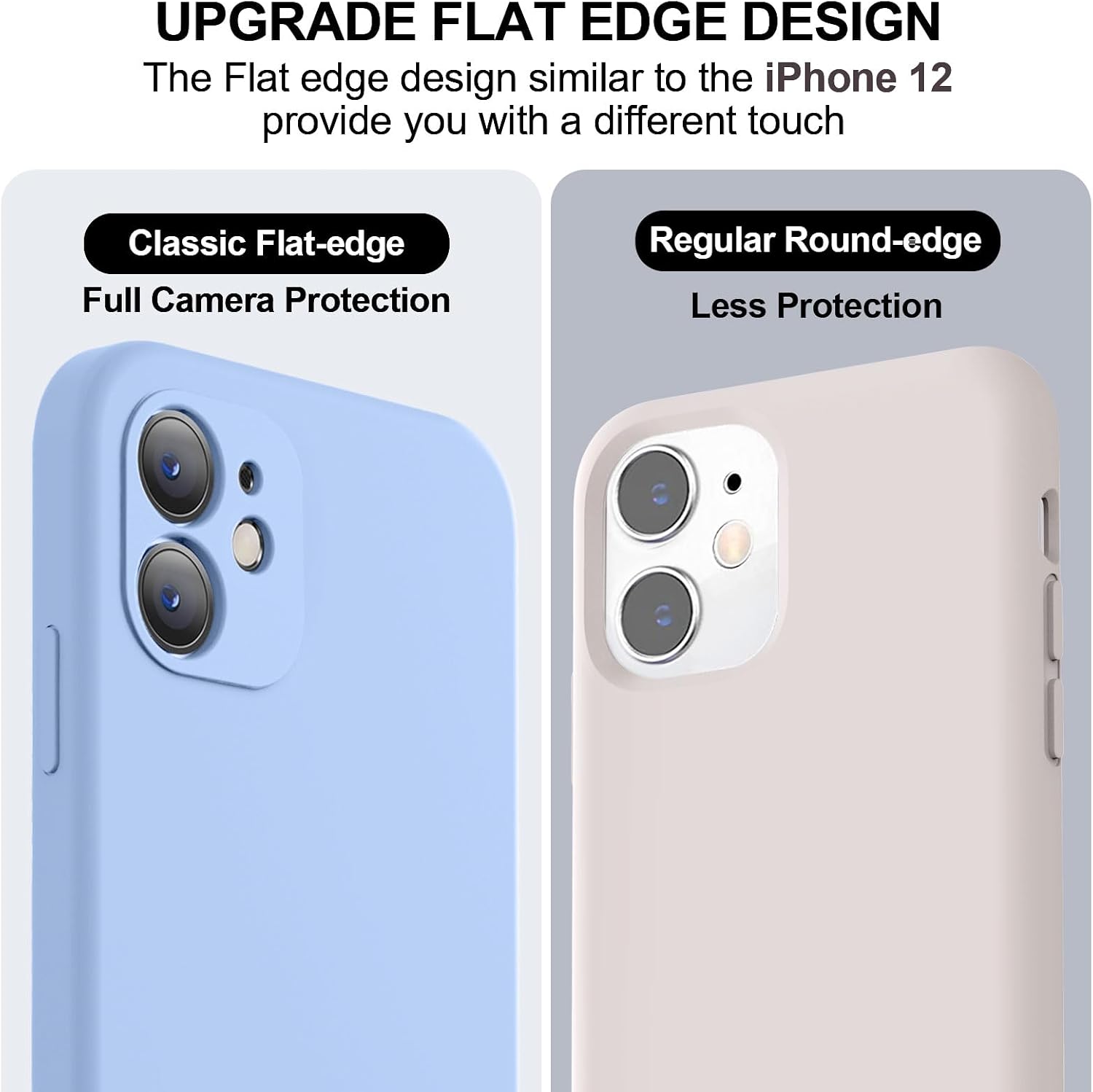 Thumbnail 2 de Vooii iPhone 11 Case — Upgraded Liquid Silicone with Flat Edges, Camera Protection and Microfibre Lining (6.1in) in Light Blue