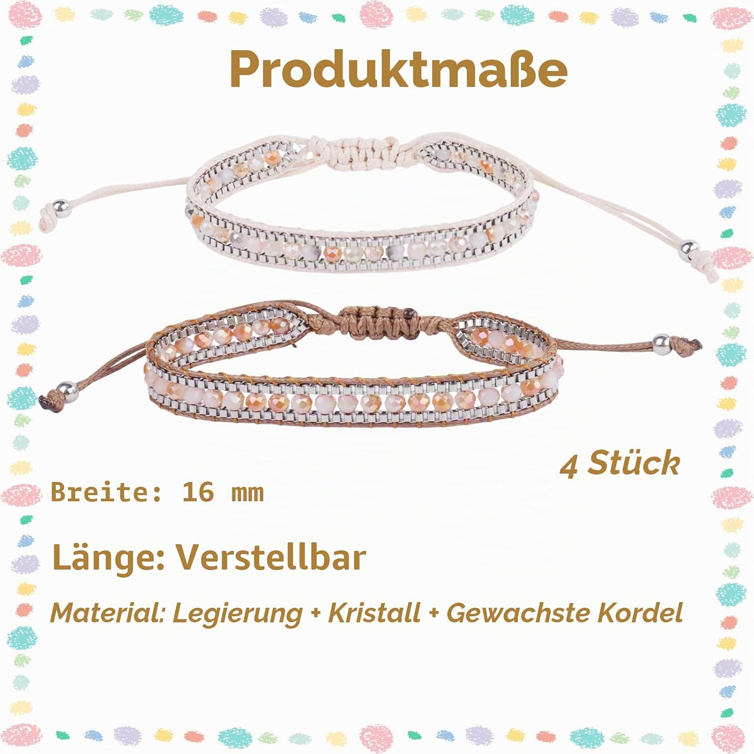 Detalle 2 de FENGJIAHUI Hutbänder – Geflochtenes, verstellbares Freundschaftsarmband im Bohème-Stil, handgefertigt für Damen, Herren und Fußkettchen