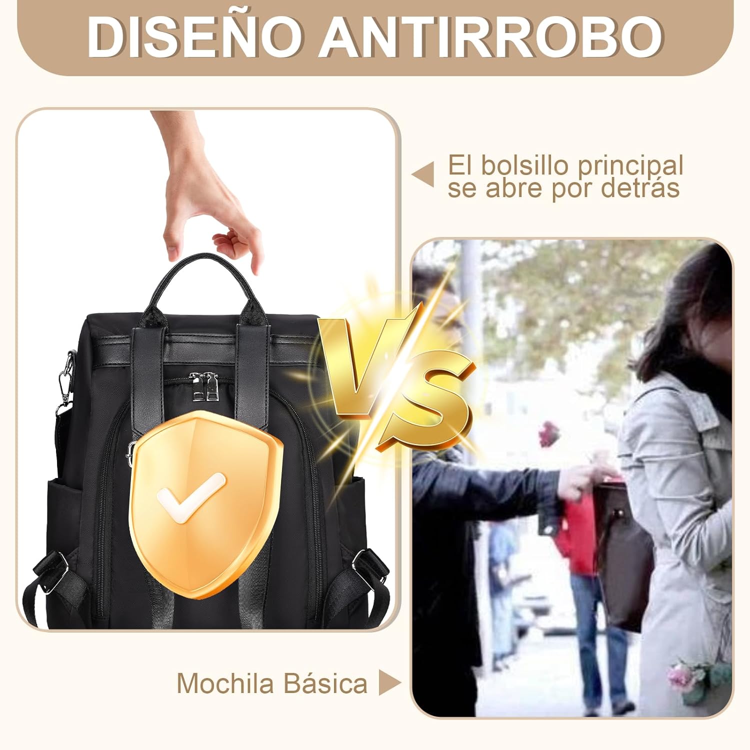 Thumbnail 2 de Eshow Mochila Antirrobo para Mujeres y Chicas 🎒 Multifuncional