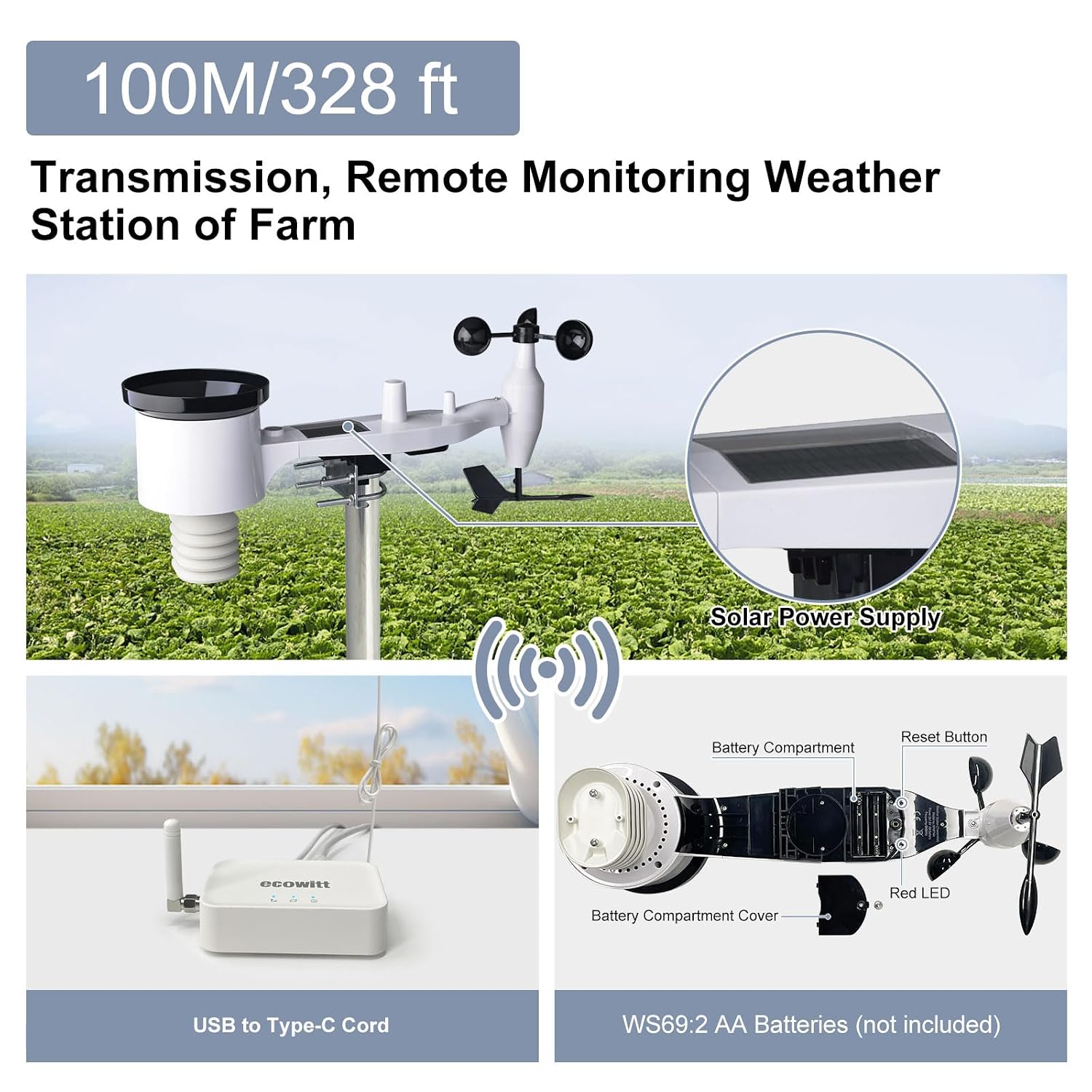 Thumbnail 6 de ECOWITT GW3002 stazione meteo 868 MHz