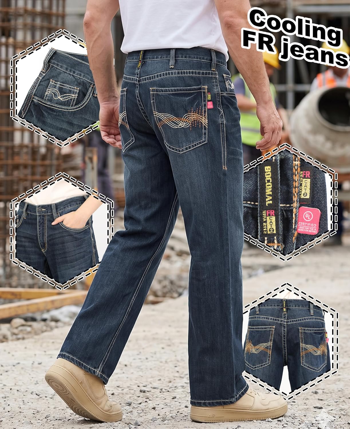 Thumbnail 3 de BOCOMAL FR Work Jeans 10 oz Cotton