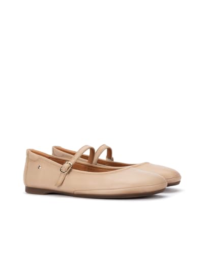 Thumbnail 1 de Pikolinos Carmona Bailarinas Mujer en Cuero con Hebilla – Beige, Talla EU 35-42