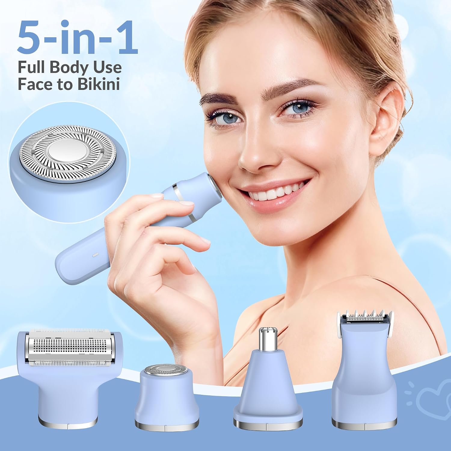 Thumbnail 3 de KINGTEE 5-in-1 Bikini Trimmer USB-C Rechargeable 🪒