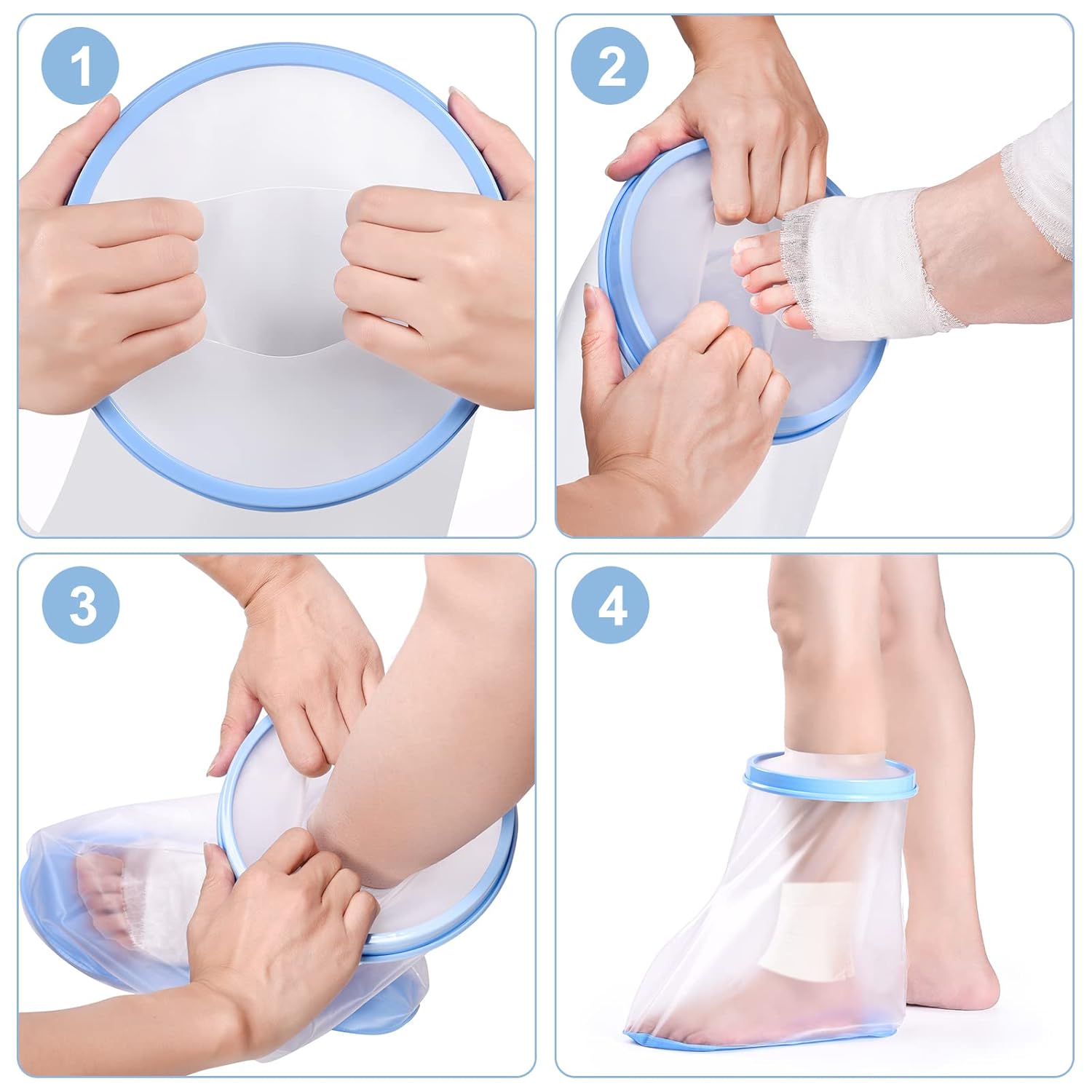 Thumbnail 4 de Fasola Duschschutz Fuß rutschfest & wasserdicht – wiederverwendbarer Verbandschutz für Dusche