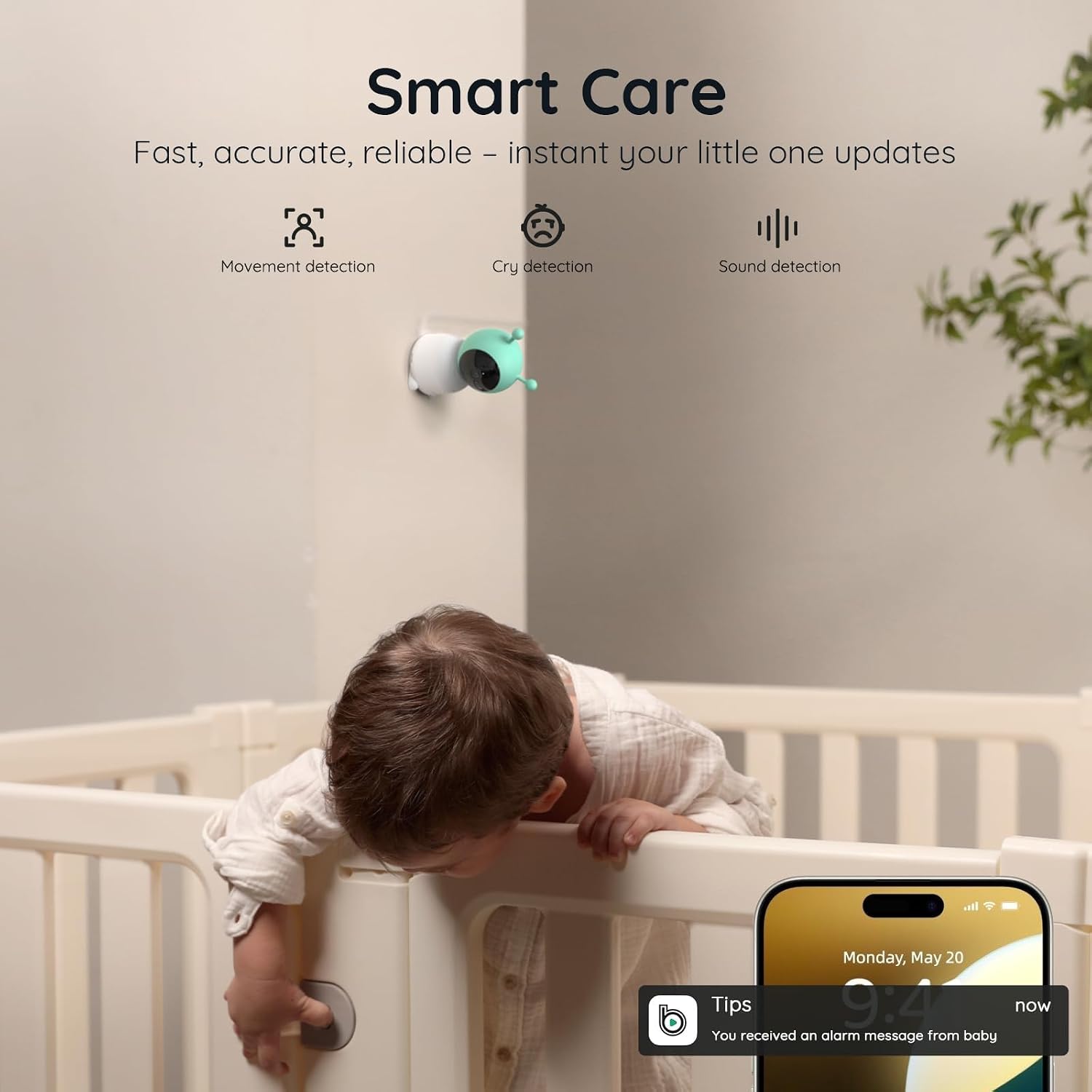 Thumbnail 4 de Boifun 2K Wifi Baby Monitor 5" screen