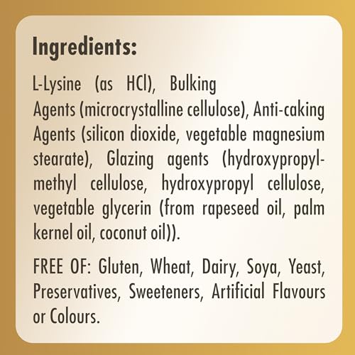 Detalle 2 de SOLGAR Lysine 1000 mg, 50 Vegicaps – L-Lysine Supplement