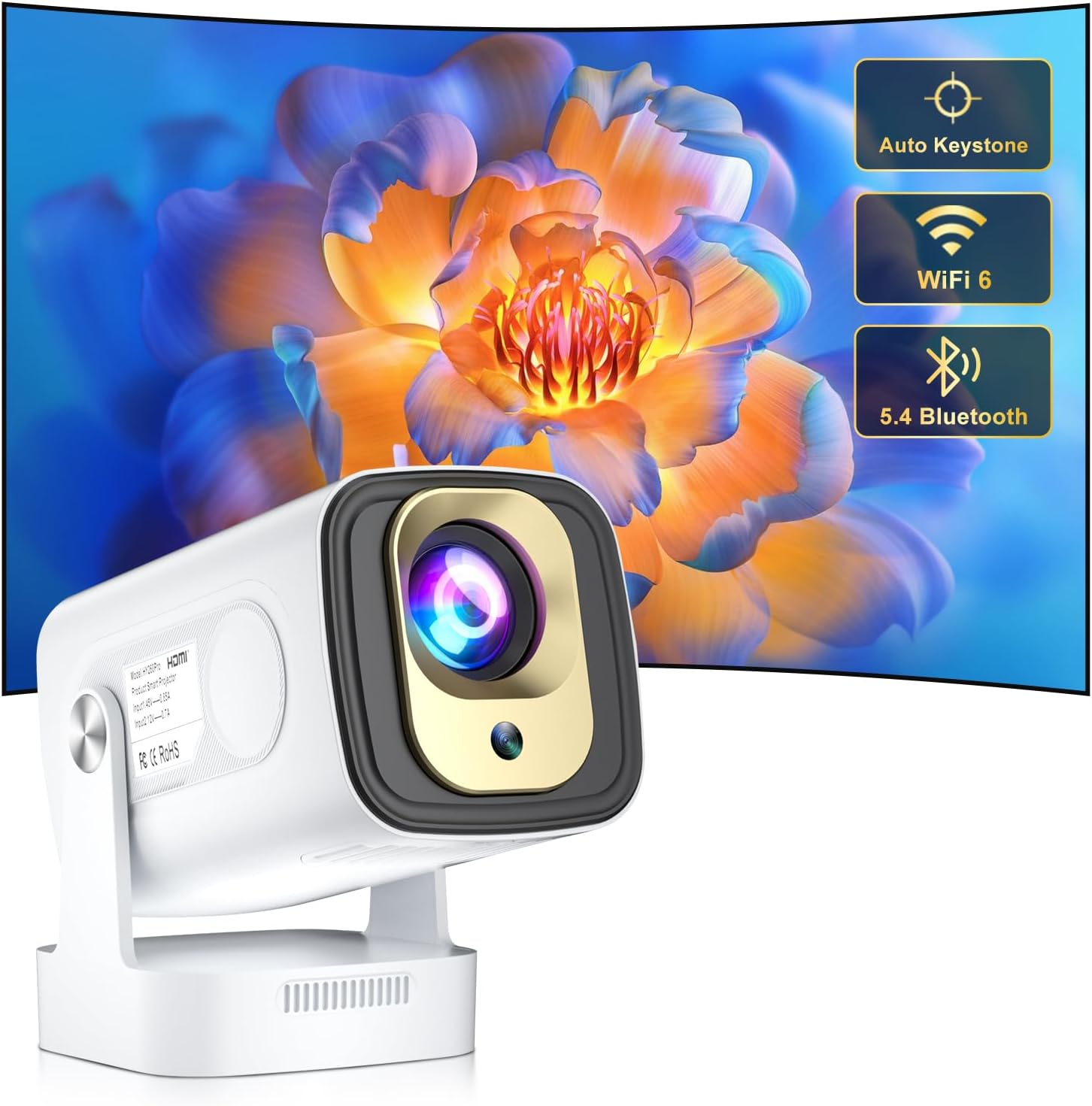 Detalle de Salange Mini Beamer 8K Unterstützung 1080P