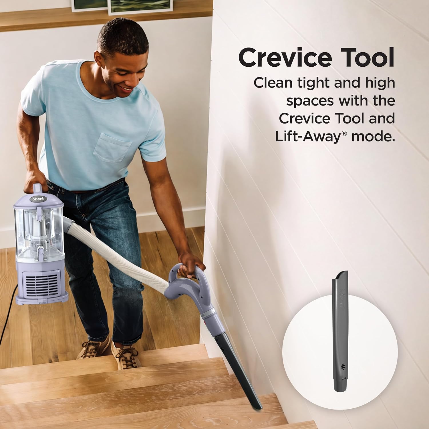 Detalle 1 de Shark NV352 Navigator Lift-Away Upright Vacuum, HEPA Filtration, Lavender