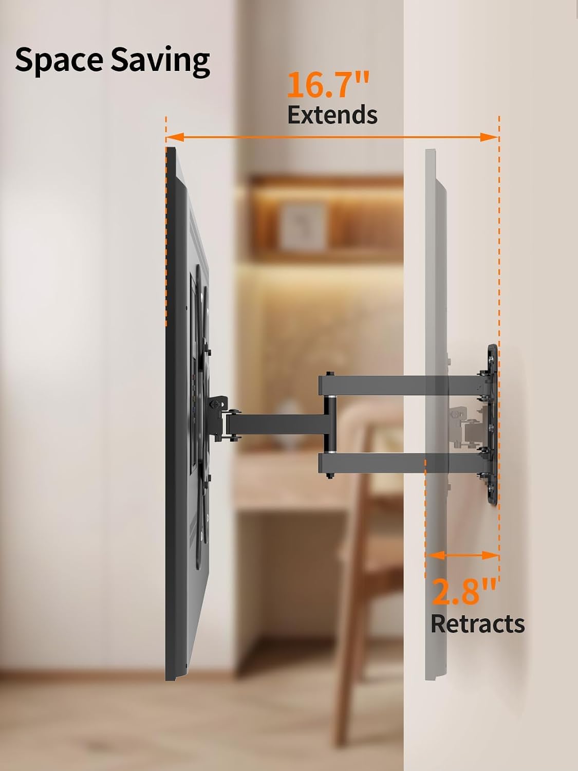 Detalle 2 de HCOIW Full Motion TV Wall Mount 26-55