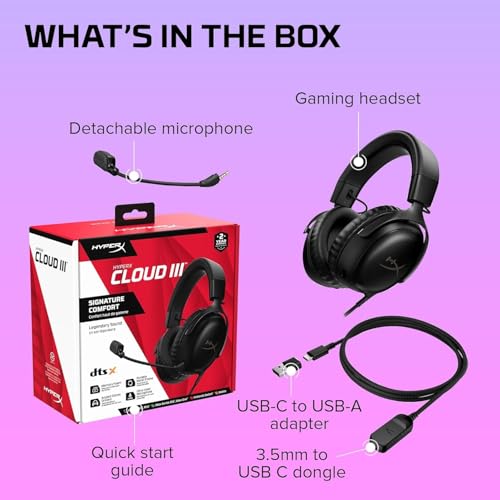 Thumbnail 9 de HyperX Cloud III — Casque Gaming Filaire: confort durable et son polyvalent