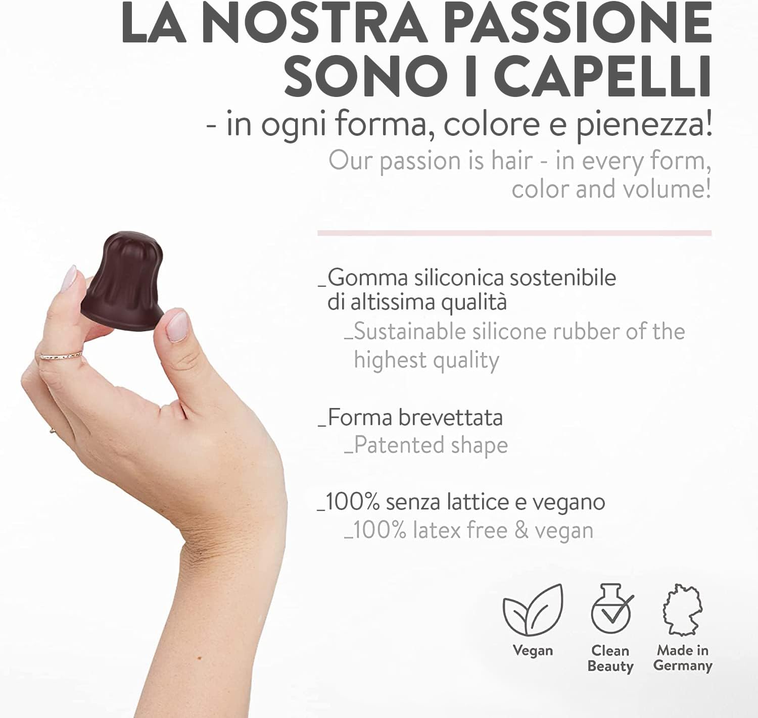 Thumbnail 1 de Pony Puffin CHOCOLATE – Elestico per trecce invisibile, volume e tenuta (vegano, senza lattice) per capelli scuri