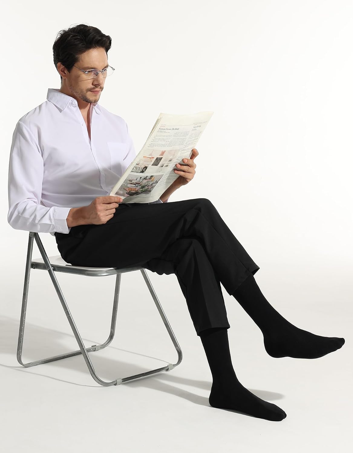 Thumbnail 6 de CLOSEMATE Men's Dress Socks, 6-Pair Cotton Blend with Reinforced Heel and Toe