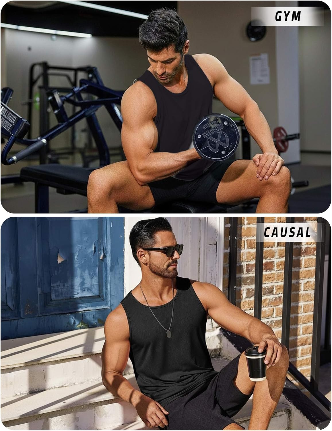 Thumbnail 6 de PINSPARK Men's UPF 50+ Quick-Dry Sleeveless Athletic Tank