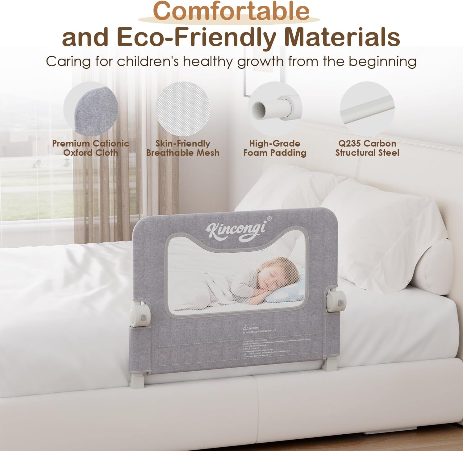 Detalle de Kincongi Toddler Bed Rail, 32-Inch