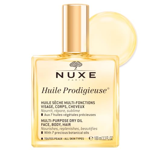 Detalle de Nuxe Huile Prodigieuse Olio Secco Multifunzione – 100 ml: l’eleganza multitasking per viso e décolleté
