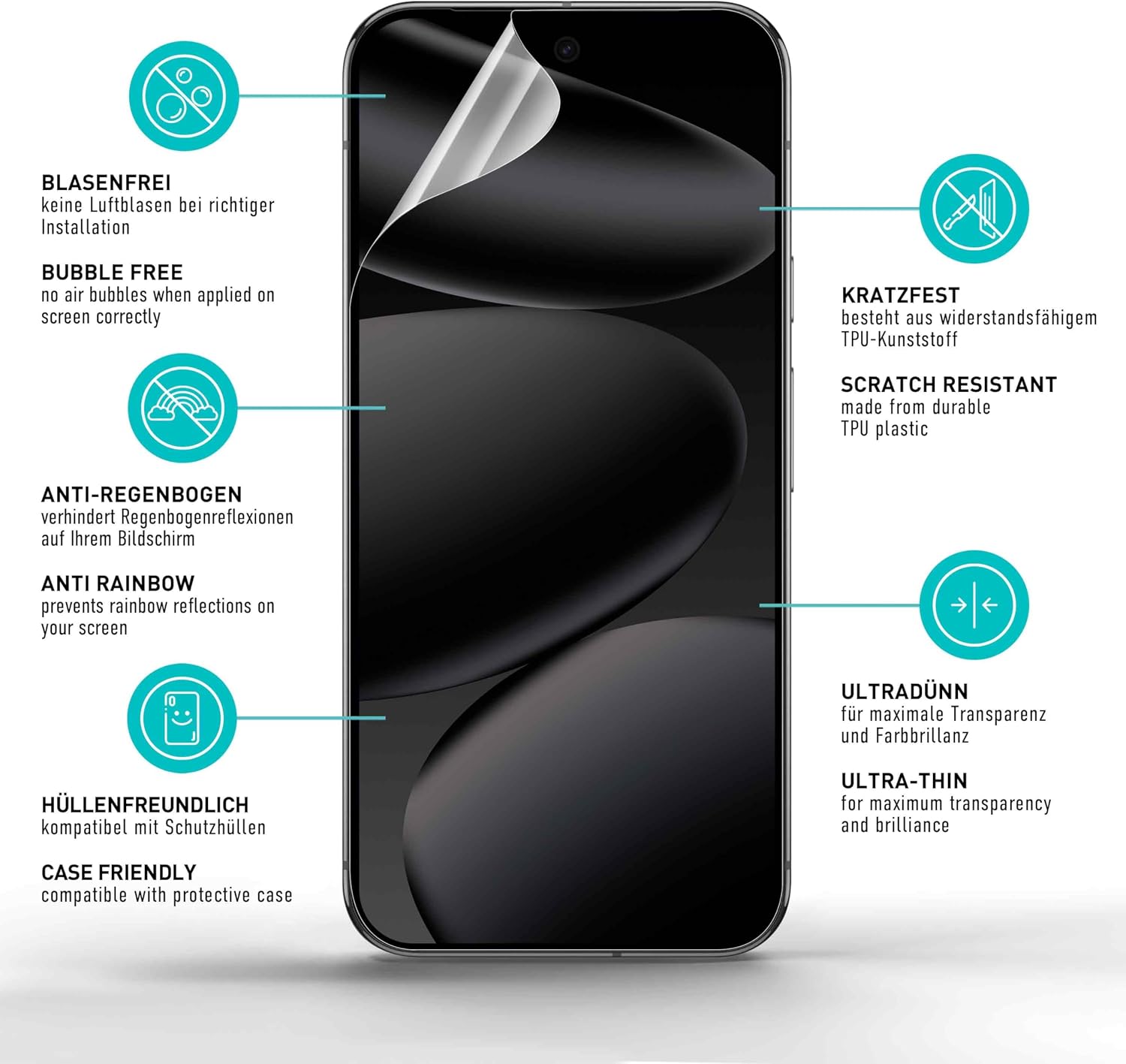 Thumbnail 4 de SmarTect TPU Screen Protector for Google Pixel 10 Pro XL, 2 Films + 2 Camera Protectors